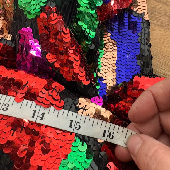 Vintage 80’s Colourful Beaded Sequin Silk Gown, 80’s NYE dress - Picture 9 of 13